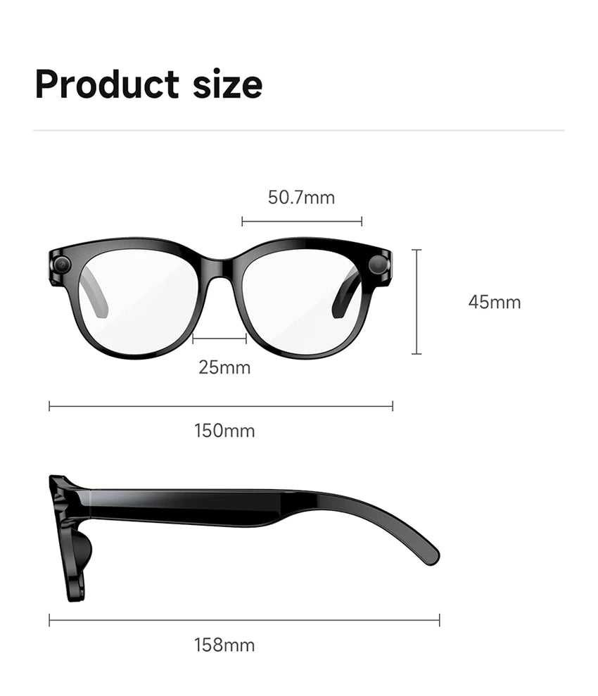 Lentes Inteligentes - Camara HD y Audio Bluetooth