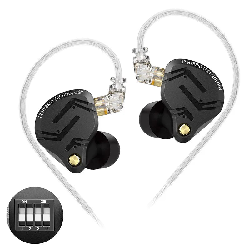 KZ ZS12 PRO X Metal Earphones Driver Hibrido, Audio Personalizables y Sonido Profecional