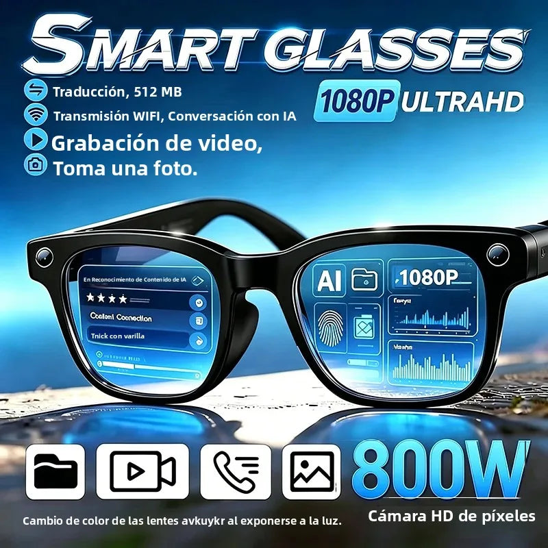 Lentes Inteligentes - Camara HD y Audio Bluetooth