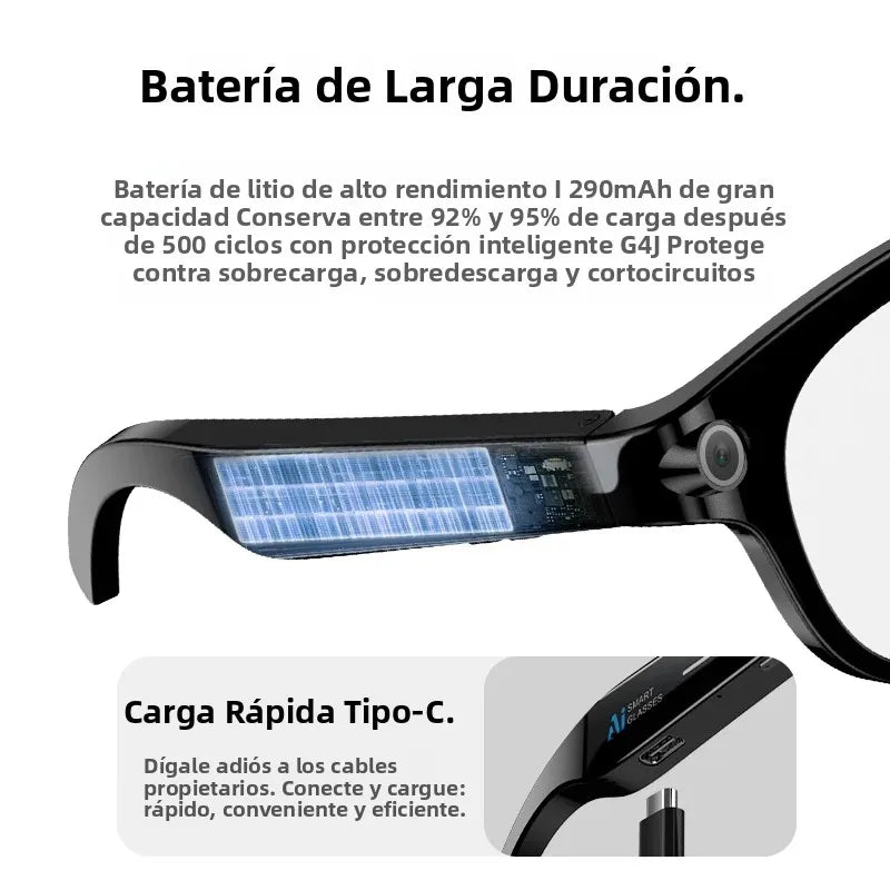 Lentes Inteligentes - Camara HD y Audio Bluetooth